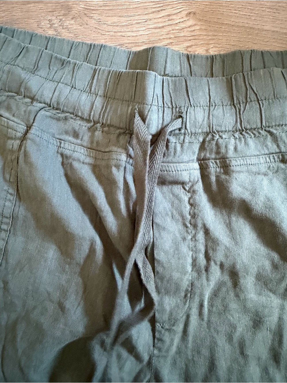 KUT From The Cloth Women’s Elastic Waist Pull-On Shorts in Olive Green Size XL - Picture 3 of 7
